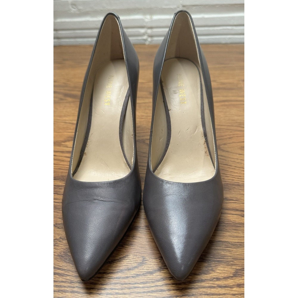 NINE WEST Flagship High Heels Ladies 6M Gray Leather